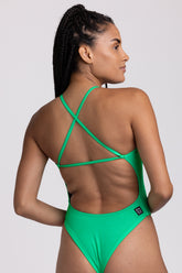 Gabby Fixed-Back Onesie - Keylime